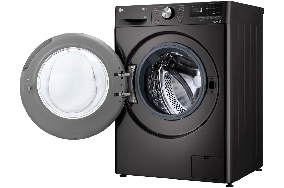 LG Стиральная машина LG TW4V9EW9P с паром, 11 кг, Стиральная машина LG TW4V9EW9P с открытой дверцей (вид справа), TW4V9EW9P, thumbnail 11
