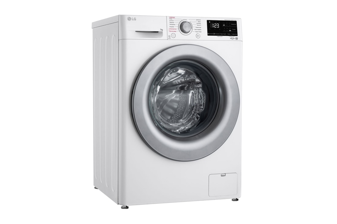 LG Стиральная машина узкая LG F2V3HS4W с паром, 7 кг, Стиральная машина LG F2V3HS4W (вид слева), F2V3HS4W, thumbnail 10