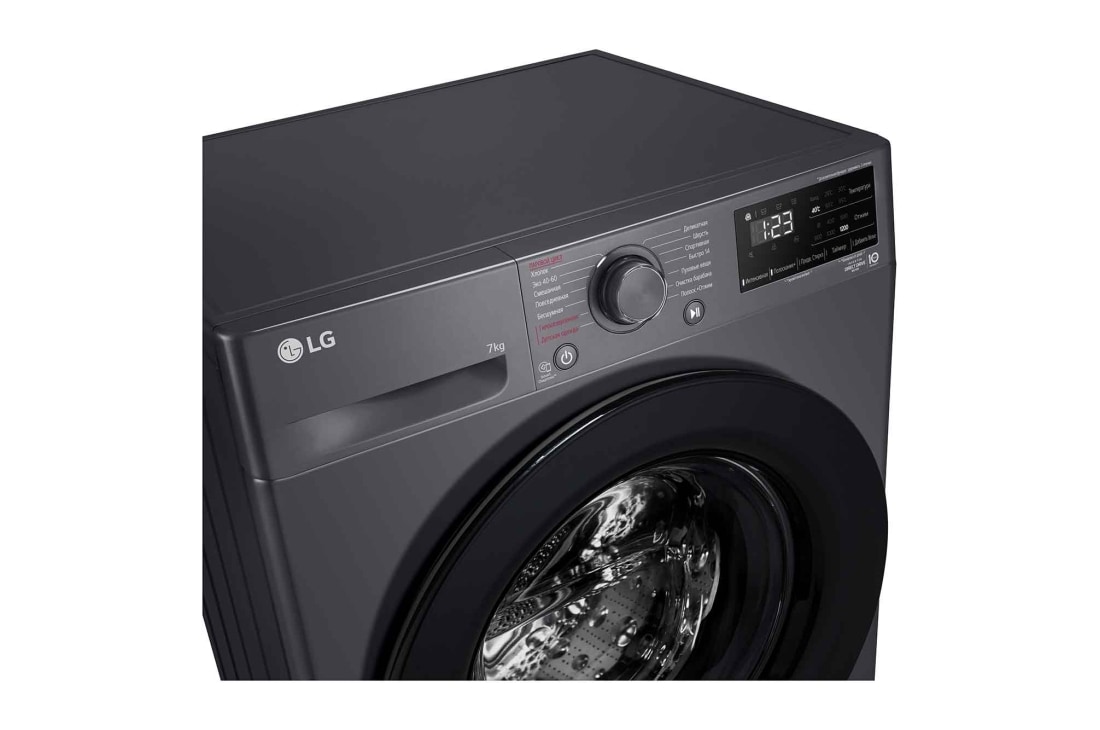 LG Стиральная машина узкая LG F2V3HS6J с паром, 7 кг, Панель стиральной машины LG F2V3HS6J (вид слева в перспективе), F2V3HS6J, thumbnail 3