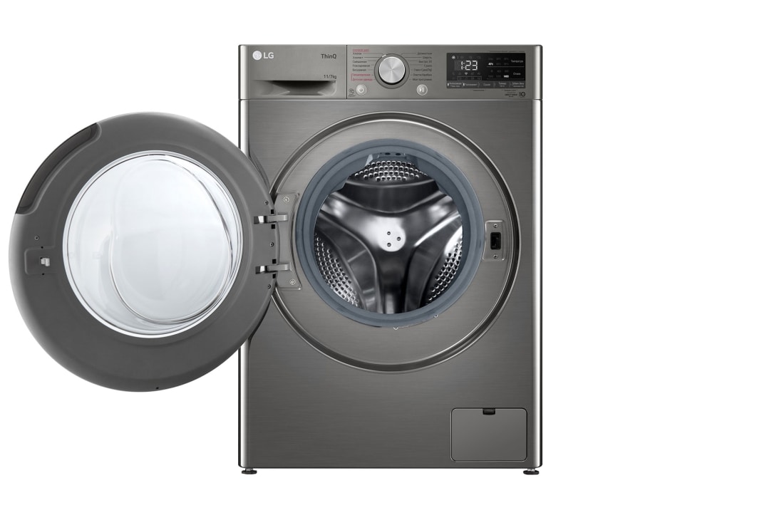 LG Стирально-сушильная машина LG TW4V5EG2S с паром, 11/7 кг, Стирально-сушильная машина LG TW4V5EG2S с открытой дверцей, TW4V5EG2S, thumbnail 2