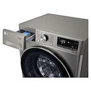 LG Стиральная машина узкая LG F2V5PS2S с паром, 8 кг, Стиральная машина LG F2V5PS2S с открытым лотком (вид справа), F2V5PS2S, thumbnail 6