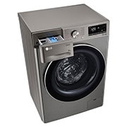 LG Стиральная машина узкая LG F2V5PS2S с паром, 8 кг, Стиральная машина LG F2V5PS2S с открытым лотком (вид слева в перспективе), F2V5PS2S, thumbnail 9