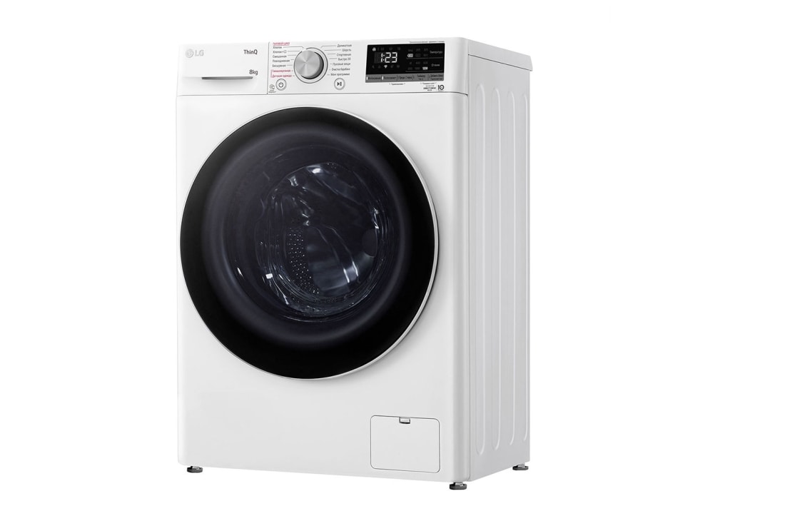 LG Стиральная машина узкая LG F2V5PS0W с паром, 8 кг, Стиральная машина LG F2V5PS0W (вид справа), F2V5PS0W, thumbnail 12