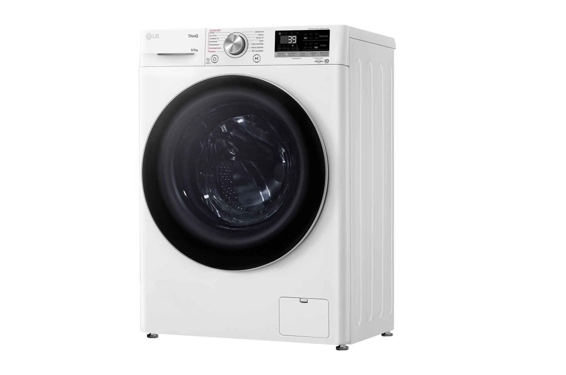 LG Узкая стирально-сушильная машина LG F2V7FR1W с паром, 9/5 кг, Стирально-сушильная машина LG F2V7FR1W (вид справа), F2V7FR1W, thumbnail 12