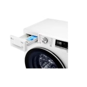 LG Узкая стирально-сушильная машина LG F2V7FR1W с паром, 9/5 кг, Стирально-сушильная машина LG F2V7FR1W с открытым лотком (вид справа), F2V7FR1W, thumbnail 5