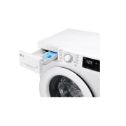 LG Стиральная машина узкая LG F2V3HS3W с паром, 7 кг, Стиральная машина LG F2V3HS3W с открытым лотком (вид справа), F2V3HS3W, thumbnail 5