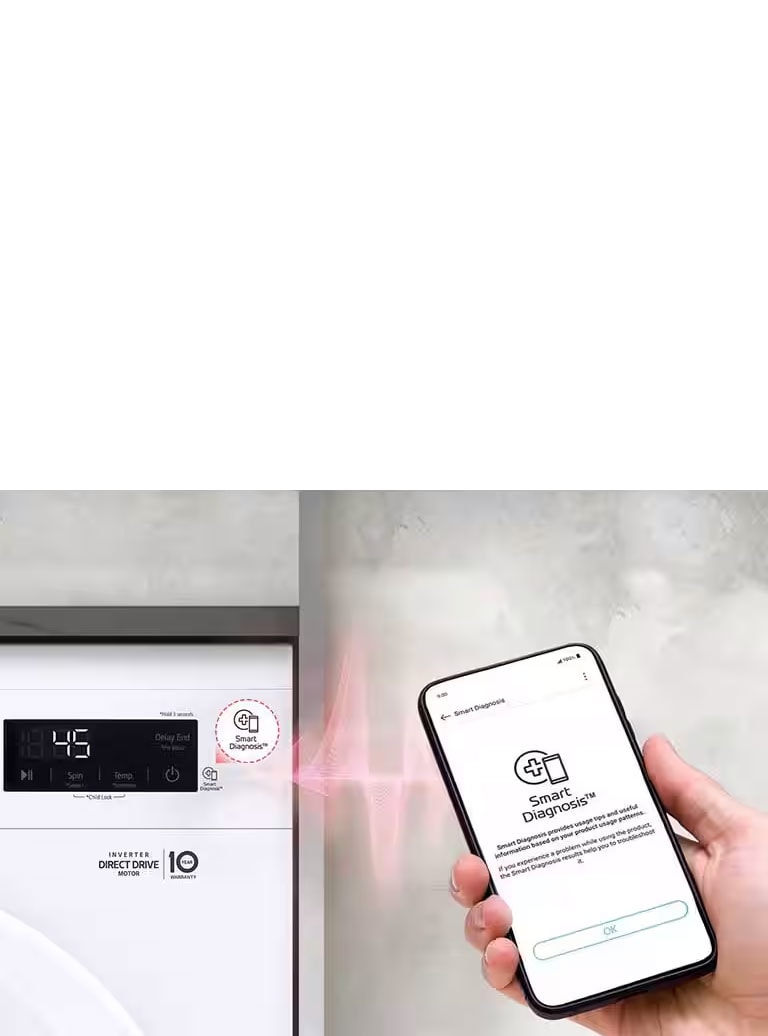 Мобильная диагностика Smart Diagnosis™  определяет проблемы в стиральной машине через смартфон