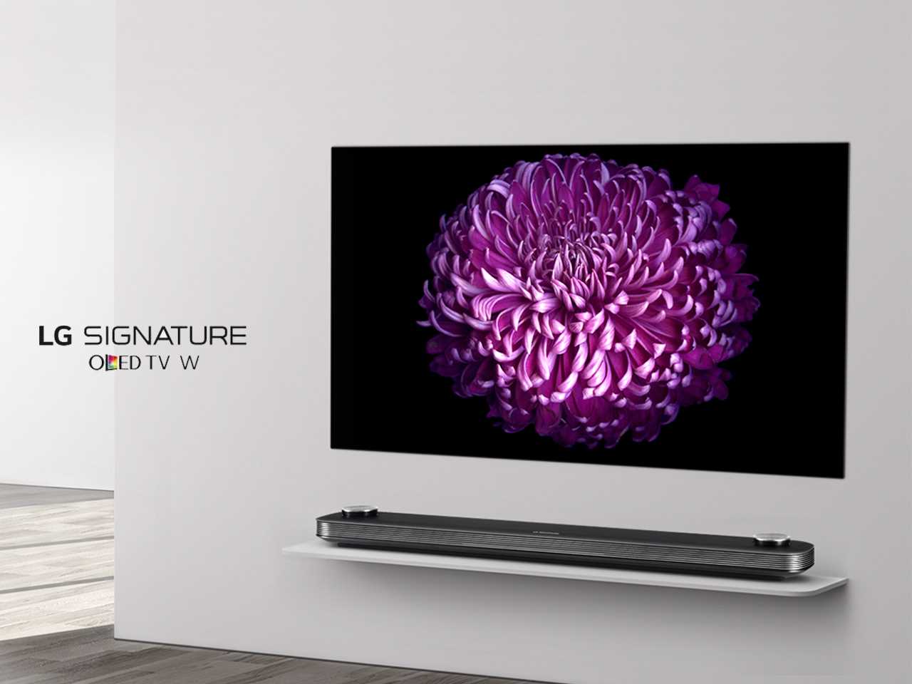 LG Signature wallpaper tv в гостиной