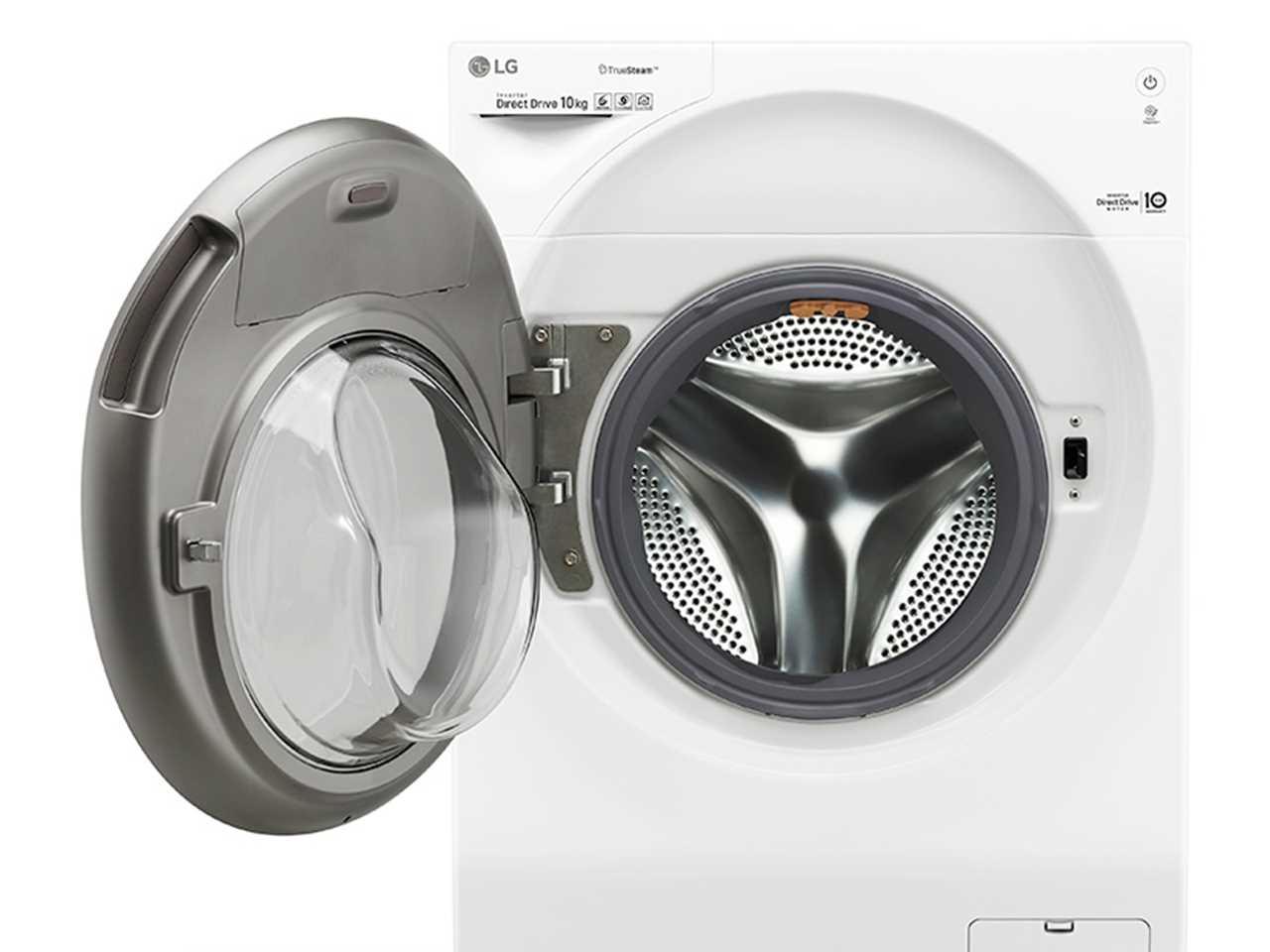 Приближённый вид на стиральную машину LG TWINWash™