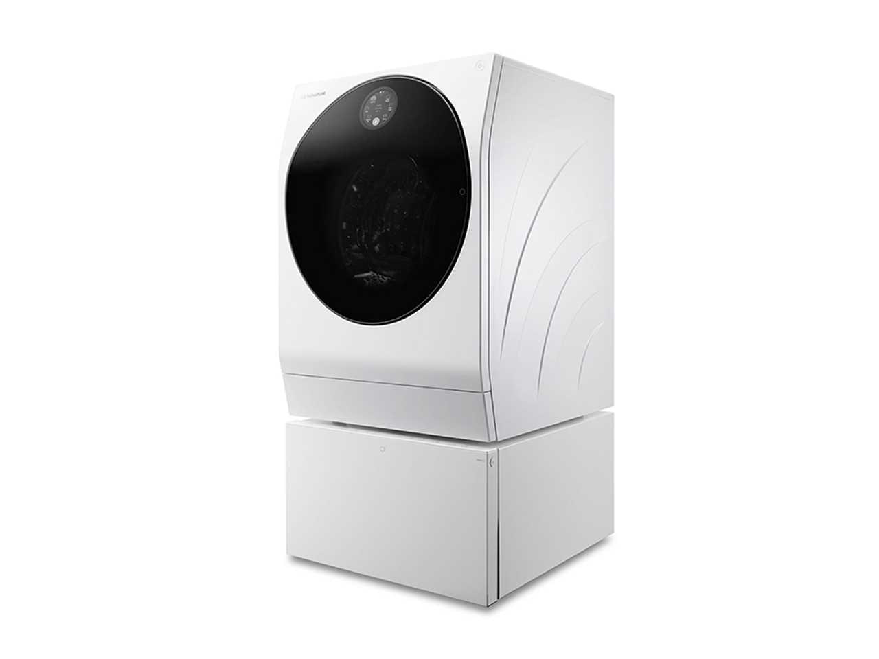 Вид справа на стиральную машину LG Signature TwinWash™
