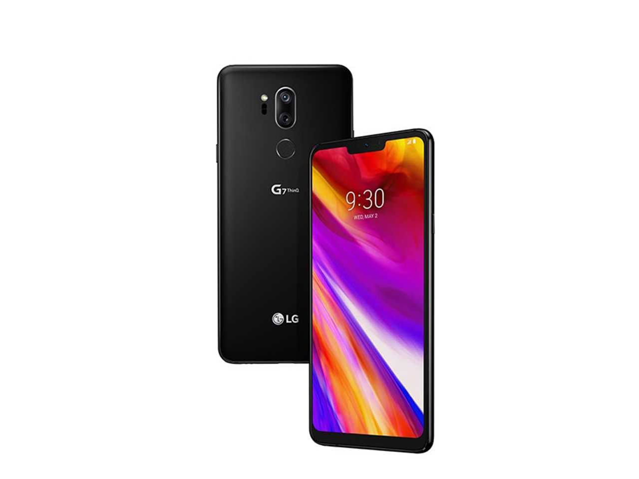 Новый смартфон LG G7 ThinQ в двух ракурсах