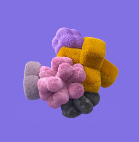 Абстрактные образы вдохновения для каждого из отличительных продуктов бренда.