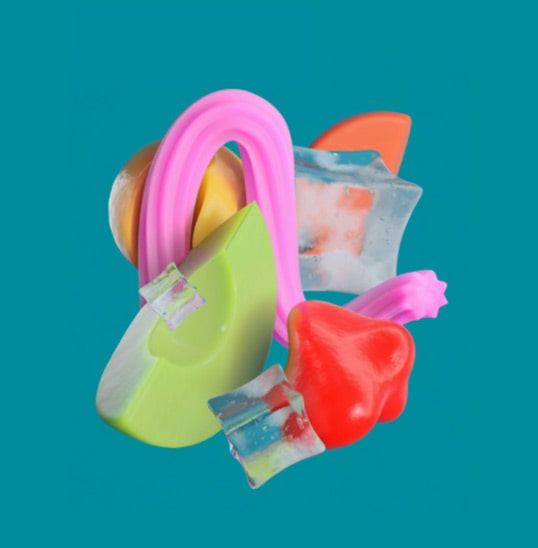 Абстрактные образы вдохновения для каждого из отличительных продуктов бренда.