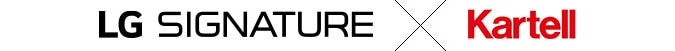 Логотипы LG SIGNATURE и Kartell.