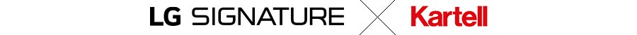 Логотипы LG SIGNATURE и Kartell.