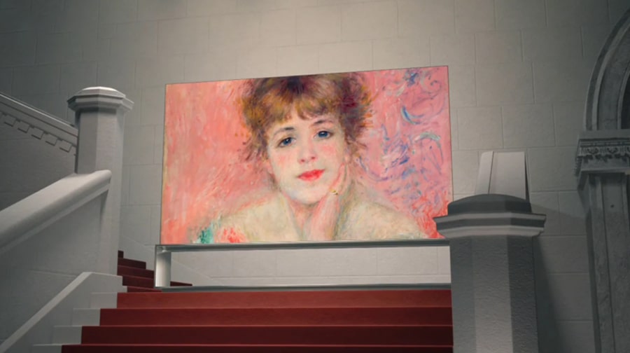 Изображение картины на экране телевизора LG SIGNATURE OLED 8K в Пушкинском музее