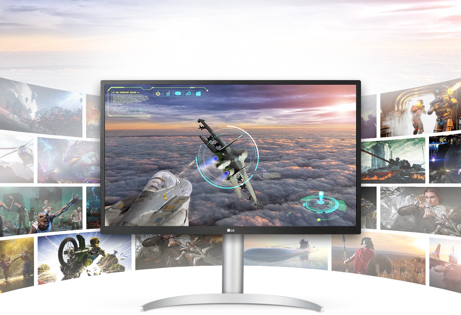 Gaming scene with exceptional clarity, and details in LG UHD 4K display