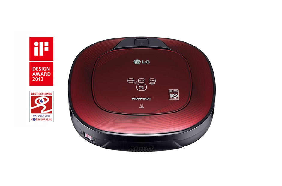 LG Ny robotdammsugare i ruby red färg med Smart Inverter Motor™ och ännu noggrannare rengöring i hörnen, VR8601RR