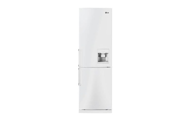 LG Avfrostningsfri och kyl/frys med Non Plumbing vattendispenser, 190 cm (nettovolym 296 liter), GB3033SWNW