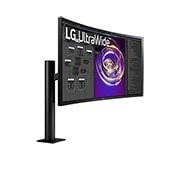 LG 34-tums 21:9 välvd UltraWide™ QHD-skärm (3440 x 1440) Ergo, Perspektiv-vy, 34WP88CN-B, thumbnail 4