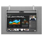 LG 27 tum QHD Libero-skärm med avtagbar Full HD-webbkamera, vy av den hängande typen och den avtagbara webbkameran från framsidan, 27BQ70QC-S, thumbnail 2