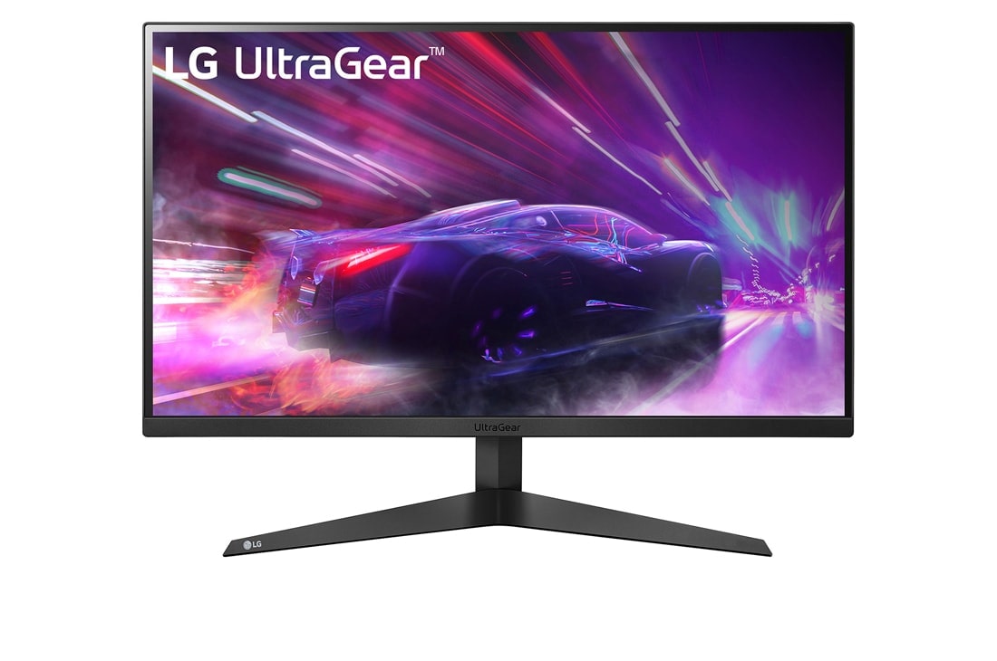 LG 24” UltraGear™ gamingbildskärm med full HD, vy framifrån, 24GQ50F-B