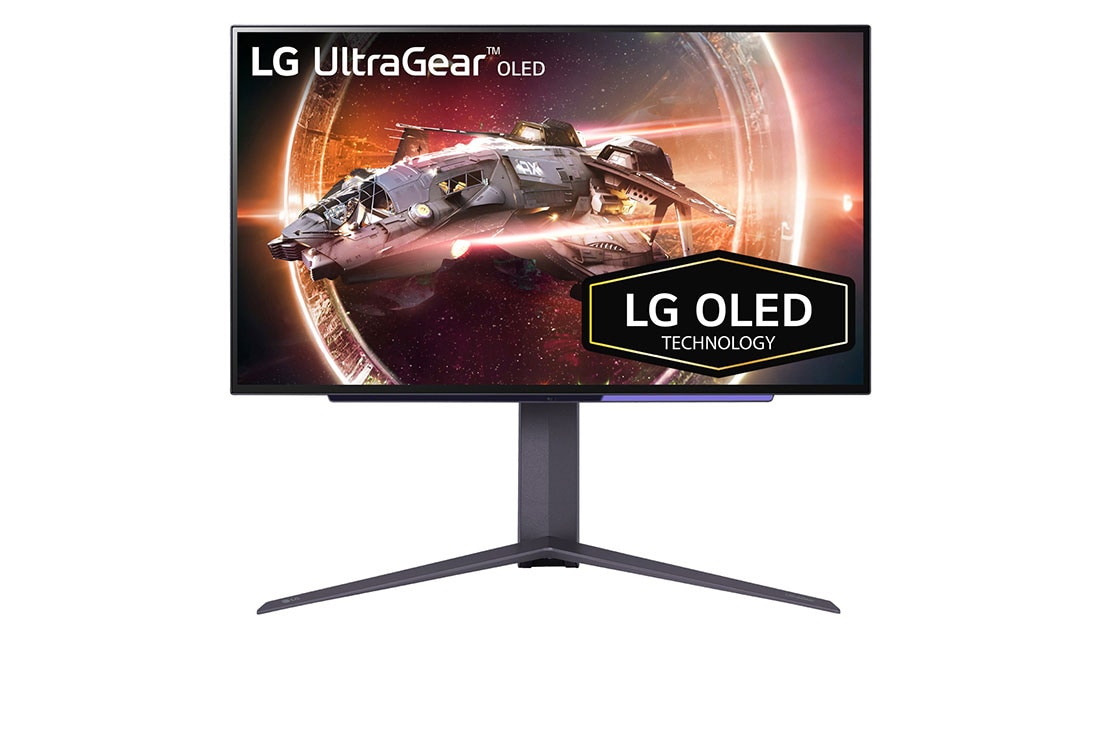 LG 27'' UltraGear™ OLED-spelmonitor | HDR400 True black, 240Hz, 0,03ms(GtG), vy framifrån, 27GS95QE-B