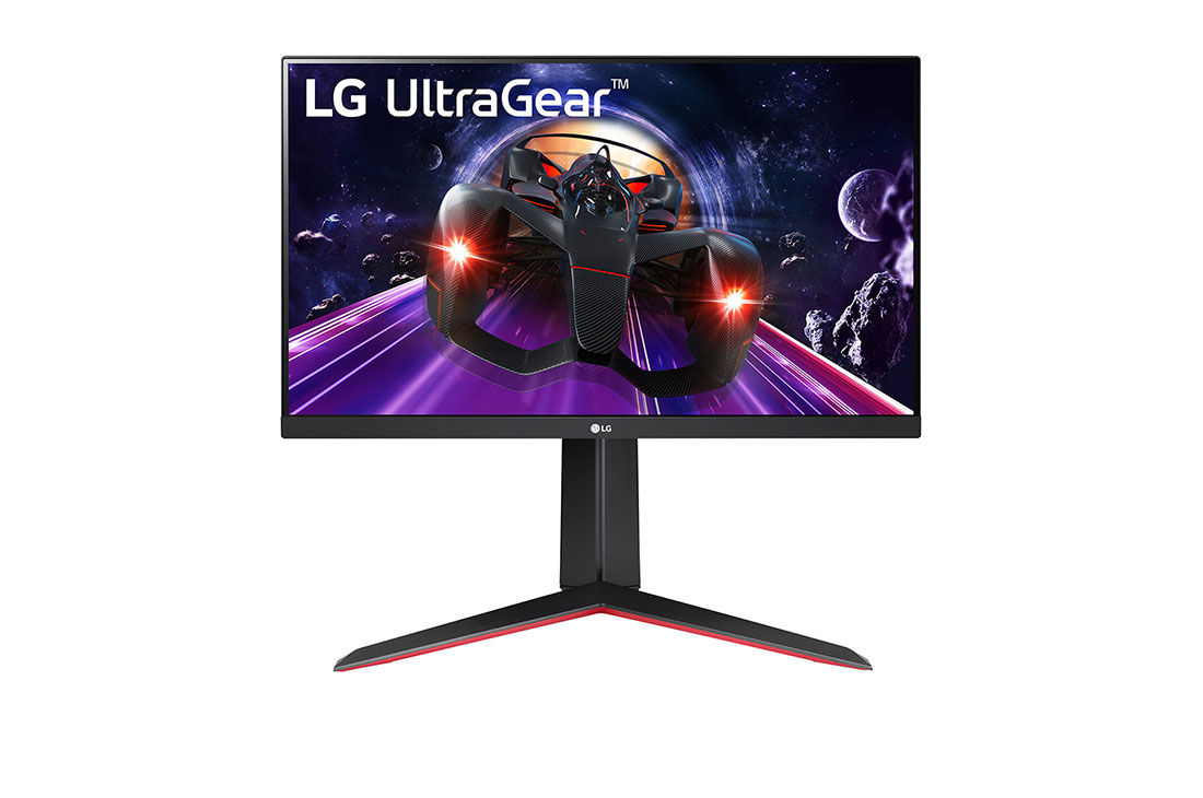 LG 23.8” UltraGear™ Full HD IPS 1ms (GtG) spelskärm, vy framifrån, 24GN65R-B