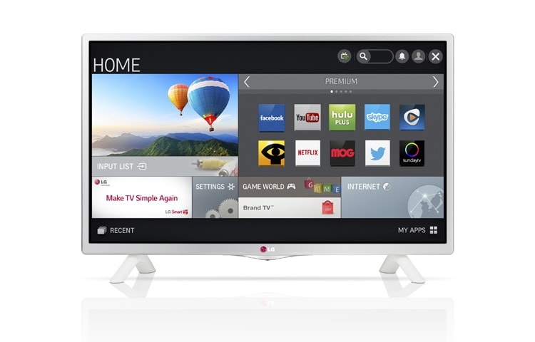 LG SMART LED TV. 0,9 GHz-processor och 1,25 GB RAM. Wi-Fi, DLNA och Magic Remote Ready., 22LB490U