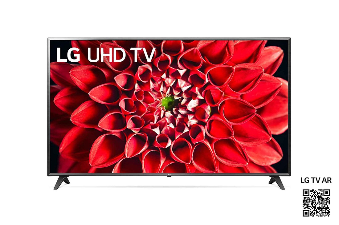 LG UN71 75 inch 4K Smart UHD TV, framsida med inbäddad bild, 75UN71006LC