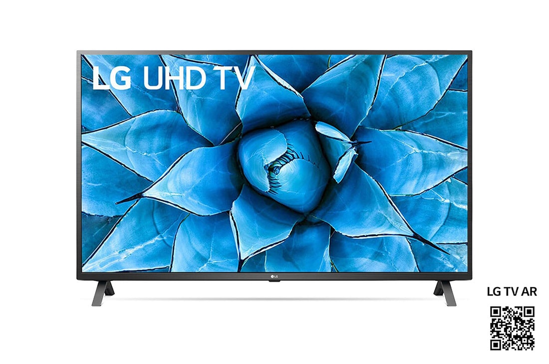 LG UN73 50 inch 4K Smart UHD TV, front view with infill image, 50UN73006LA