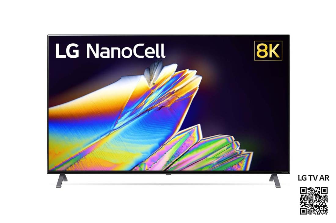 LG 8K NanoCell TV, front view with infill image and logo, 65NANO956NA