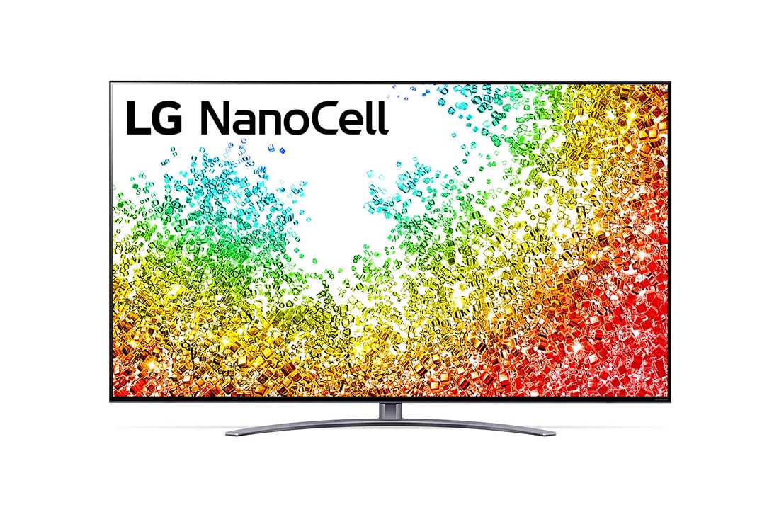 LG Nano96 55 inch 8K NanoCell TV, LG NanoCell TV sedd framifrån, 55NANO966PA