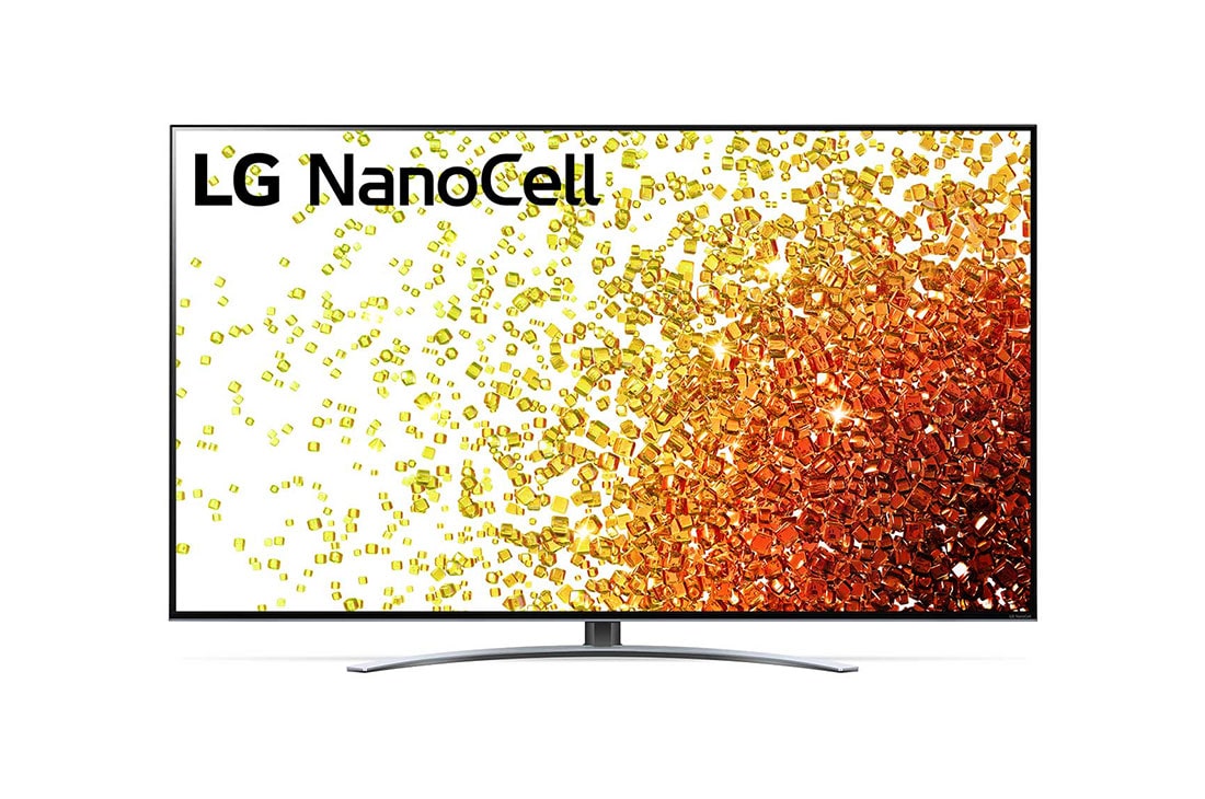 LG Nano92 55 inch 4K NanoCell TV, LG NanoCell TV sedd framifrån, 55NANO926PB