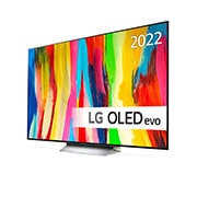 LG 77'' OLED C2 - OLED evo 4K Smart TV - OLED77C26LD, Lätt vinklad sidovy, OLED77C26LD, thumbnail 2