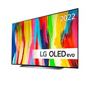 LG 83'' OLED C2 - OLED evo 4K Smart TV - OLED83C26LA, Lätt vinklad sidovy, OLED83C26LA, thumbnail 2