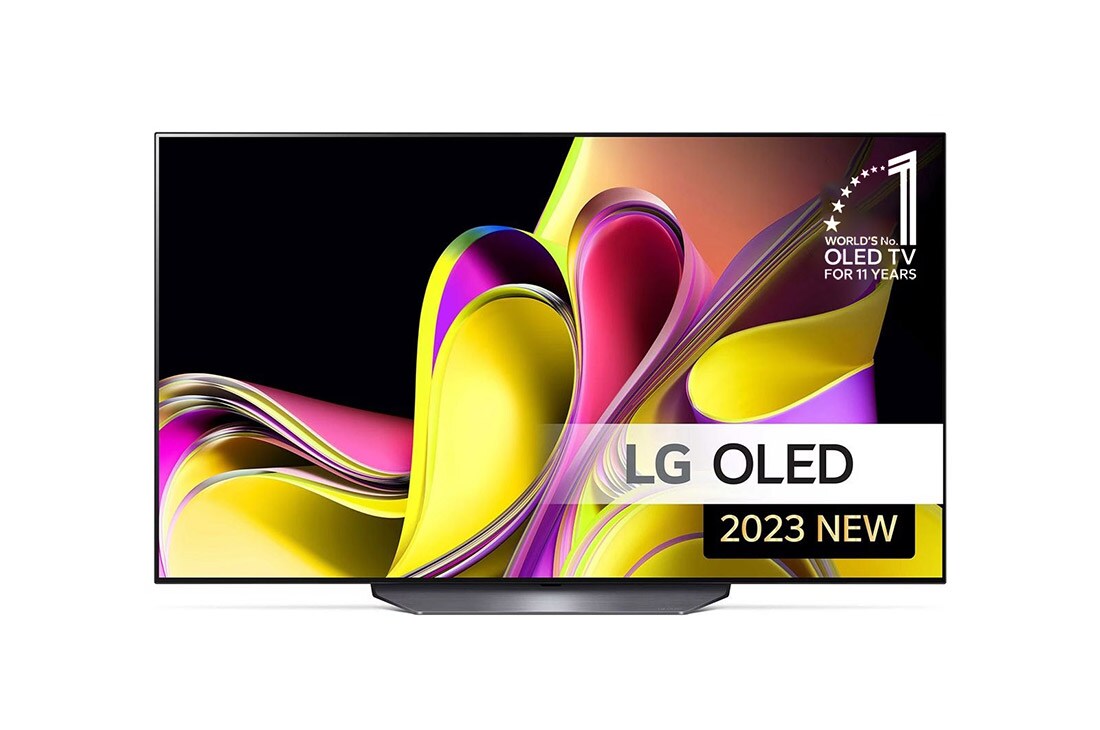 LG 55'' OLED B3 - 4K TV (2023), Vy framifrån med LG OLED och emblemet för 11 Years World No.1 OLED., OLED55B36LA, thumbnail 0