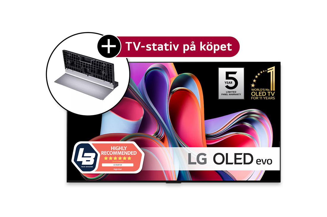 LG OLED G3 65" TV & LG Stand