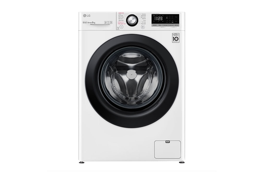 9 kg Tvättmaskin(Vit) - Steam, Energiklass B, AI DD , Smart Diagnosis