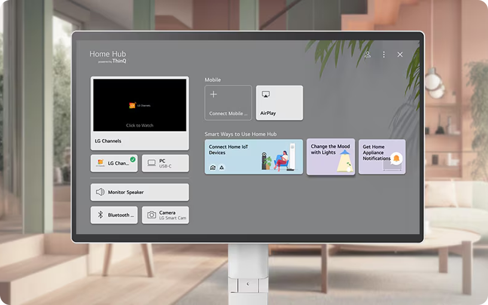 LG 360 Monitor home hub