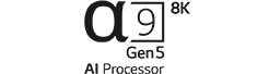 Logotyp för a9 gen5 8K AI-processor