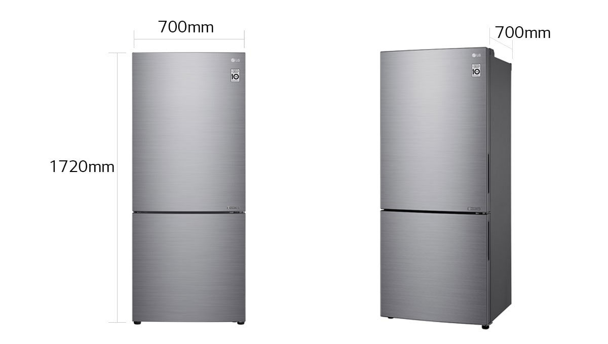 Lg 408l Platinum Silver Bottom Freezer Refrigerator Lg Electronics Sg