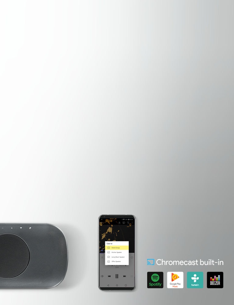 Vstavaný prehrávač Chromecast<br>2