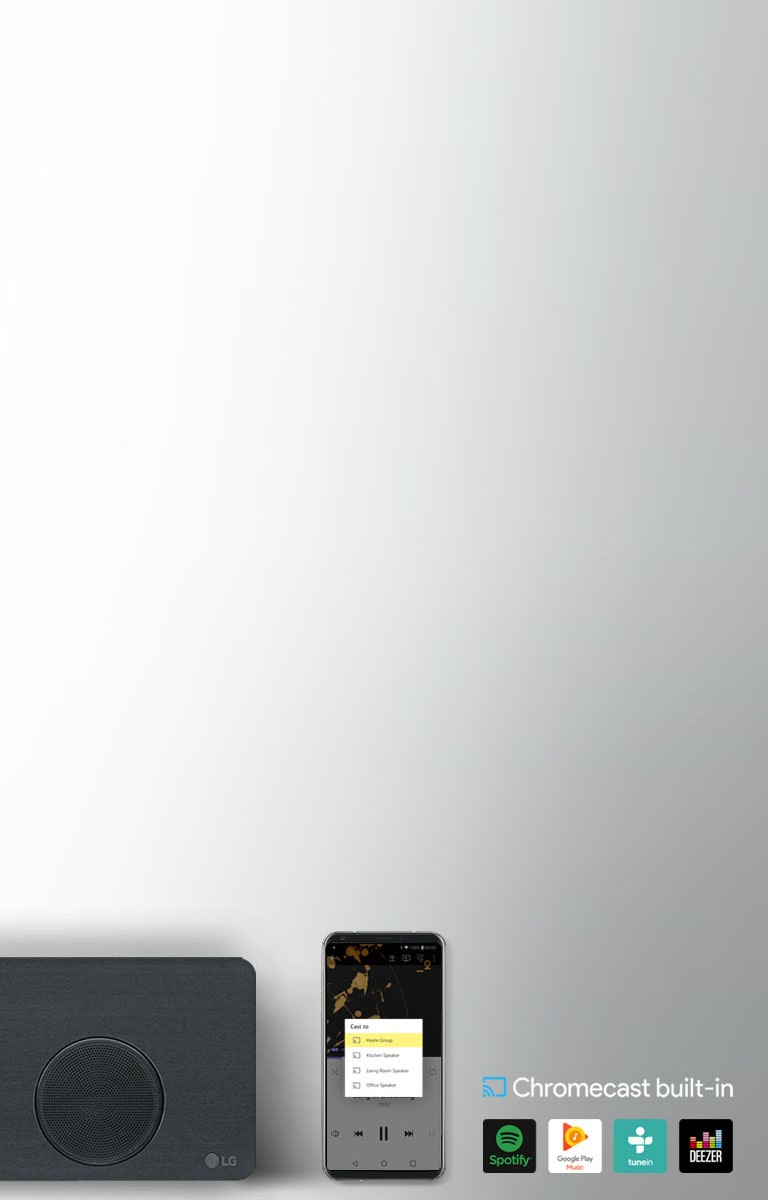 Vstavaný prehrávač Chromecast<br>2