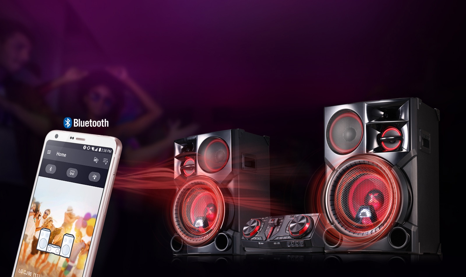 Aplikácia LG Bluetooth umožňuje ovládanie prostredníctvom mobilného telefónu