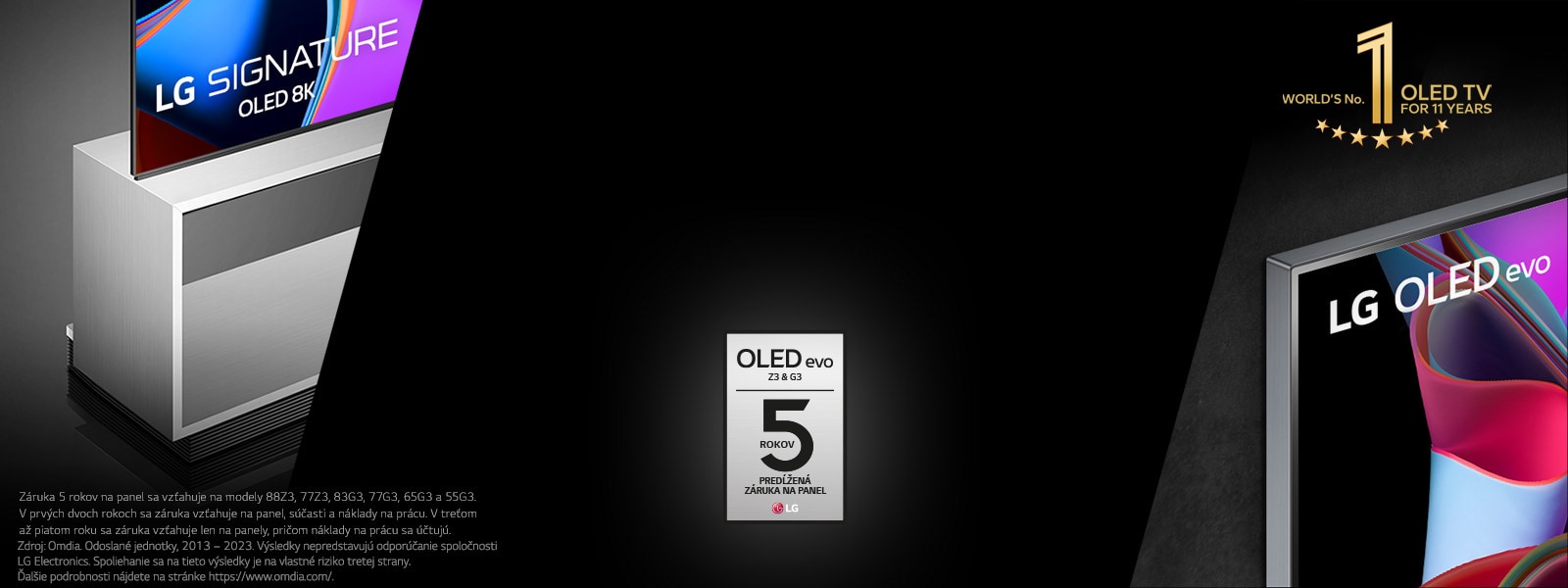 Päťročná záruka na panel na LG OLED65G3 a LG OLED65Z3