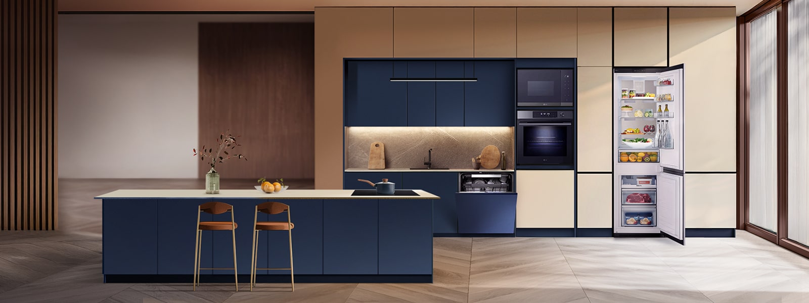 Štýlová kuchyňa začína so vstavanými spotrebičmi LG