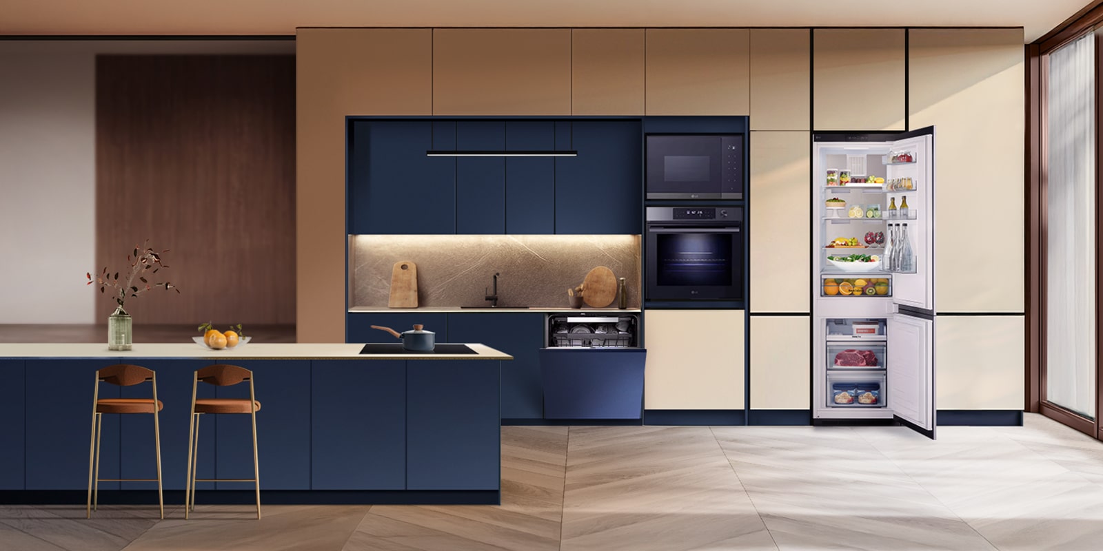 Štýlová kuchyňa začína so vstavanými spotrebičmi LG