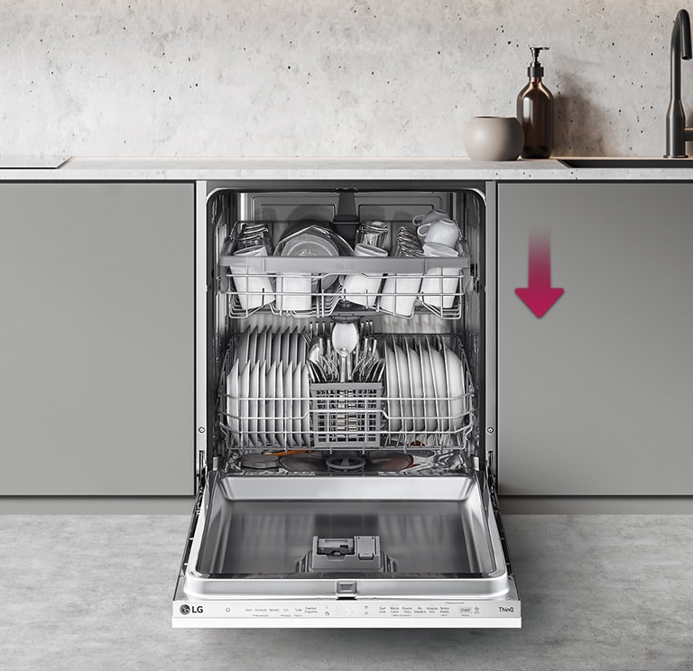 Zábery, ako upraviť stojany umývačky na rôzne druhy riadu.