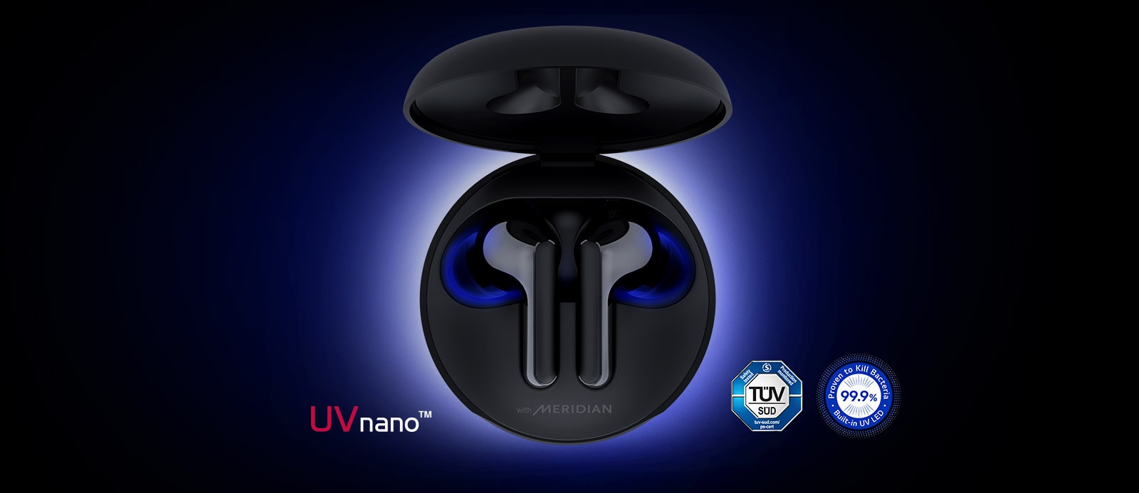 Otvoril sa obraz kolísky, vo vnútri sedeli štuple a modré svetlo svietilo, aby sa zvýraznila funkcia Uvnano